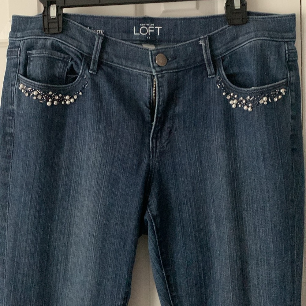 Loft pearl embellished jeans